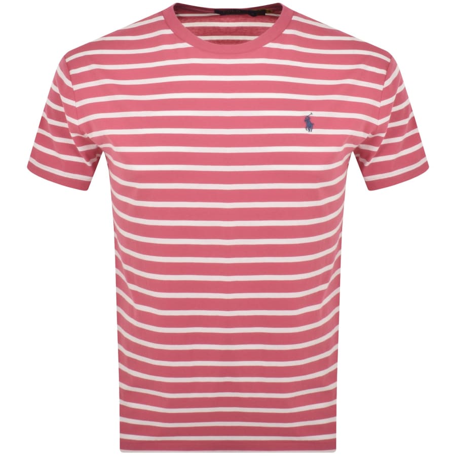 Polo Ralph Lauren Mens Adirondack Berry nevis logo embroidered stripe print Cotton jersey T Shirt